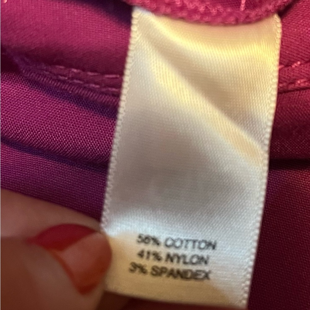 WHBM Slim Ankle Twilight Plum Pants size 0R - Picture 12 of 12